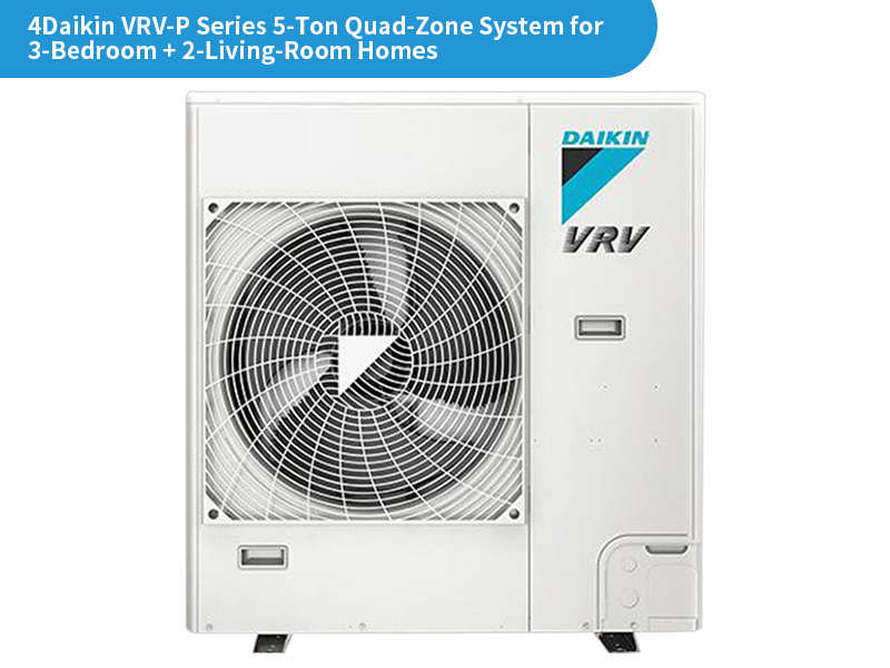 Daikin VRV‑P Series 5‑Ton Quad‑Zone System for 3‑Bedroom + 2‑Living‑Room Homes 2