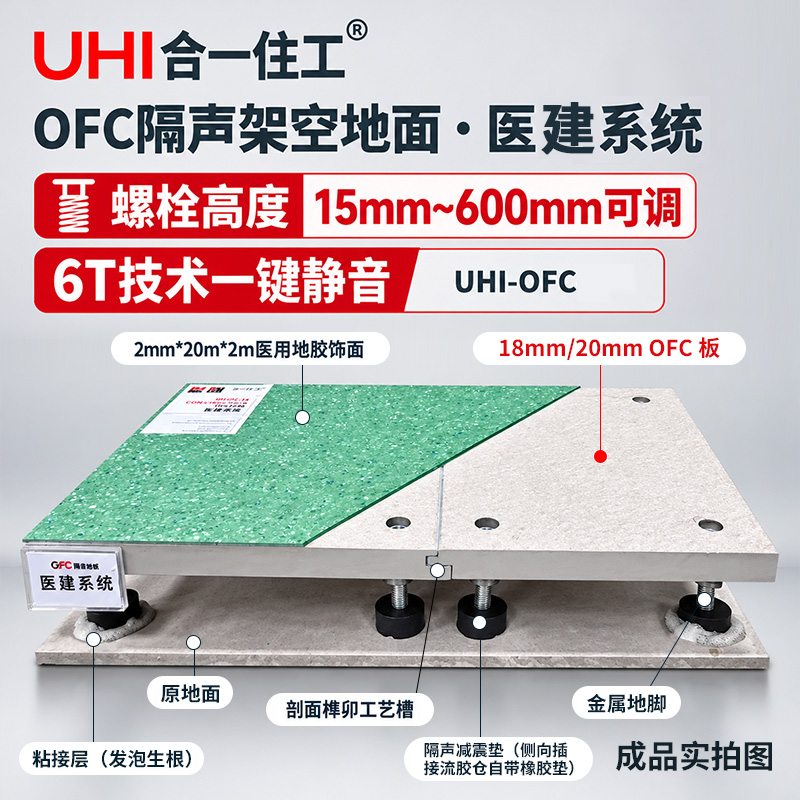 装配式高隔音架空地面 医院洁净室地面 医用洁净模块 「UHI」地面系列 3