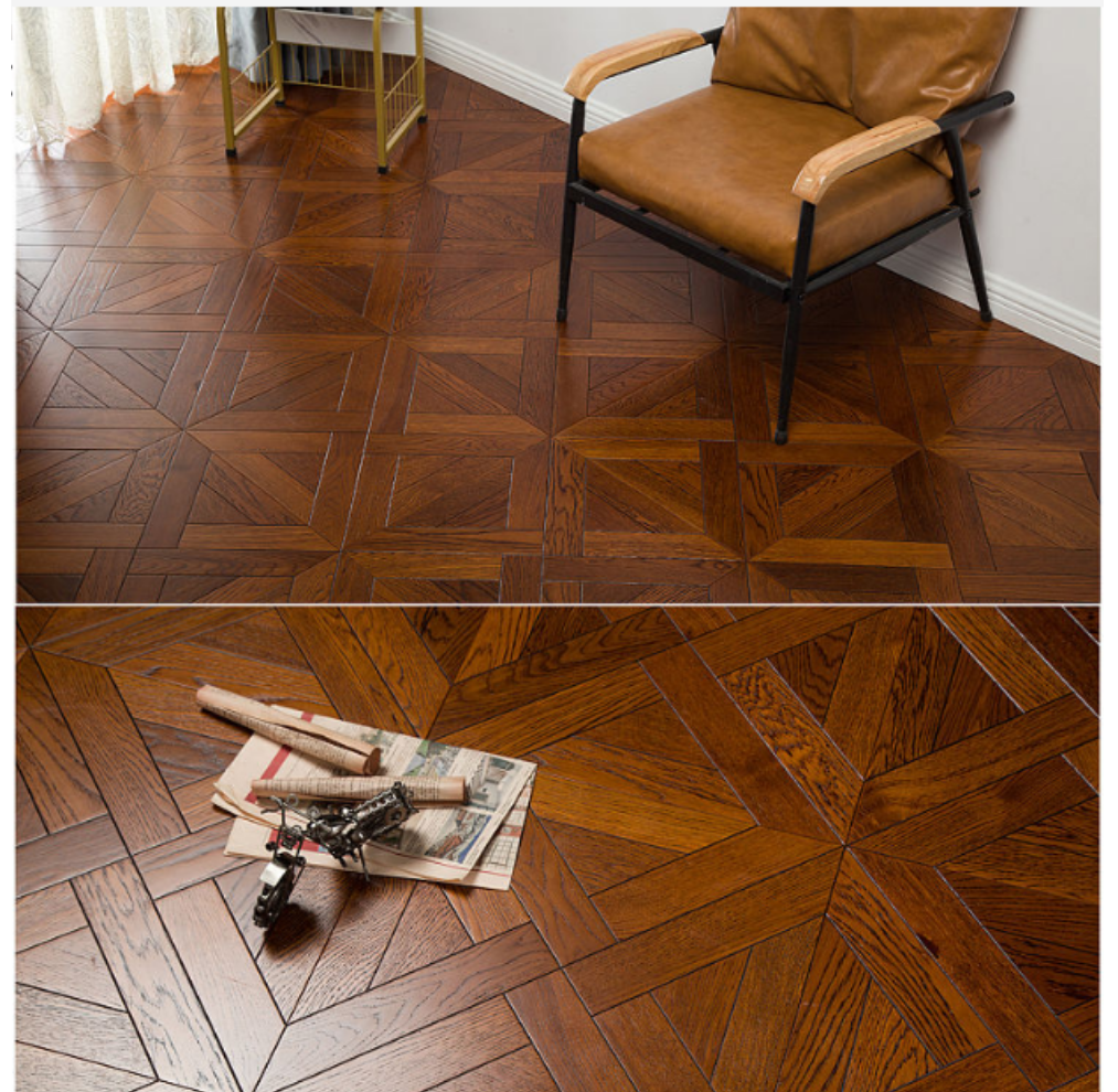 Muchenyipin - Brushed Oak Engineered Parquet Flooring 450x450x15mm