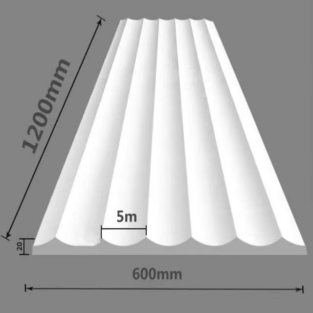 Custom Gypsum Feature - Corrugated Gypsum Feature Wall