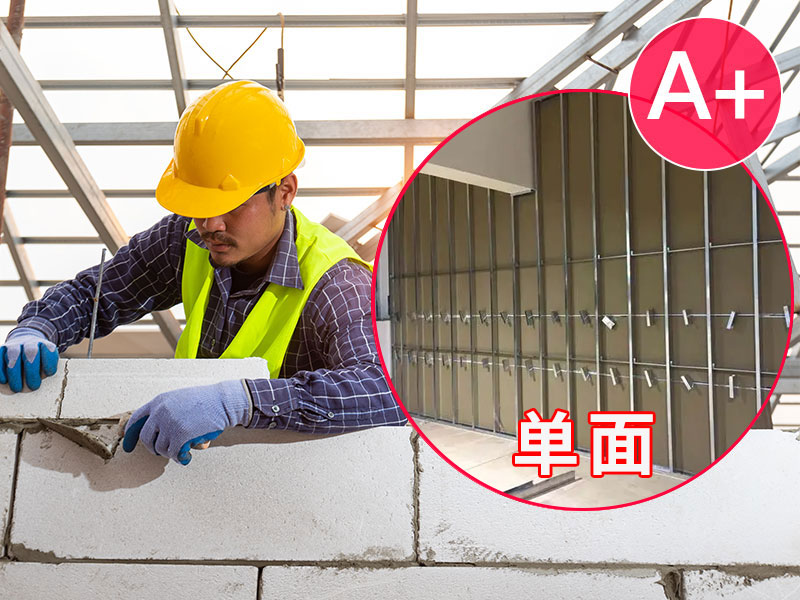 Prep - Masonry Works - Panda A-Level Light-Steel-Stud Single-Sided Gypsum Partition
