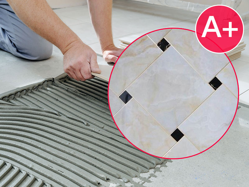 Hard-Finish - Tiling Works - Panda A-Level Custom Mosaic Pattern / Slab Large-Panel Installation