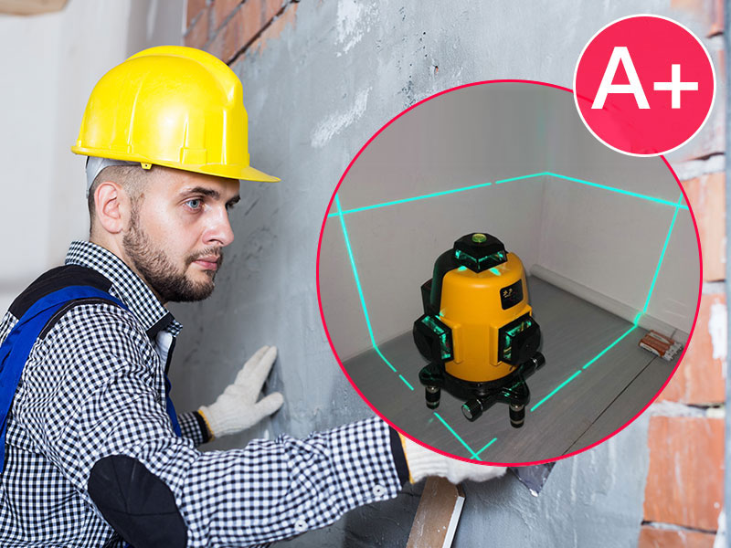 Hard-Finish - Wall Works - Panda A-Level Wall Laser Vertical Putty / Strip Leveling