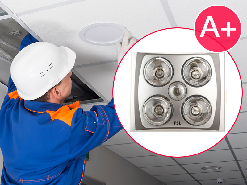 Hard-Finish - Installation Works - Panda A-Level Ceiling Panel Light Installation