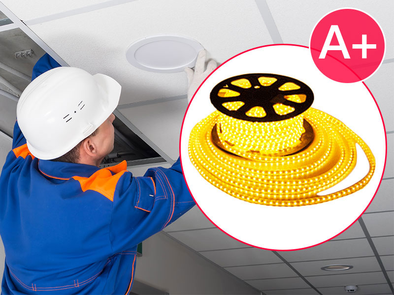 Hard-Finish - Installation Works - Panda A-Level LED Strip Installation