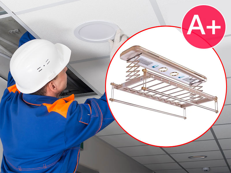 Hard-Finish - Installation Works - Panda A-Level Motorized Clothes Drying Rack Installation