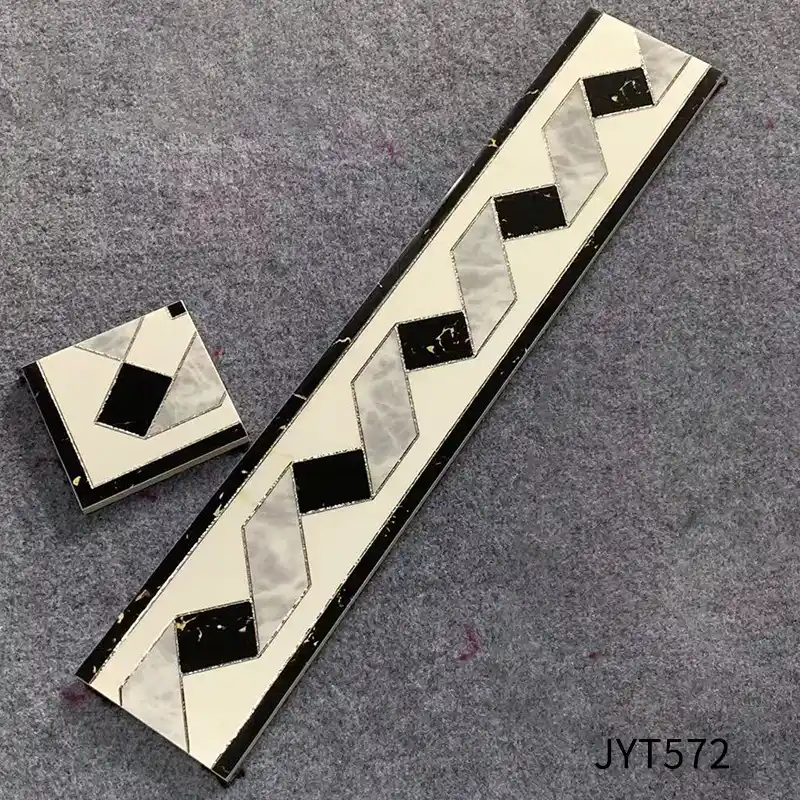 Baoda Tile - Border Trim Marble-Pattern 10x80