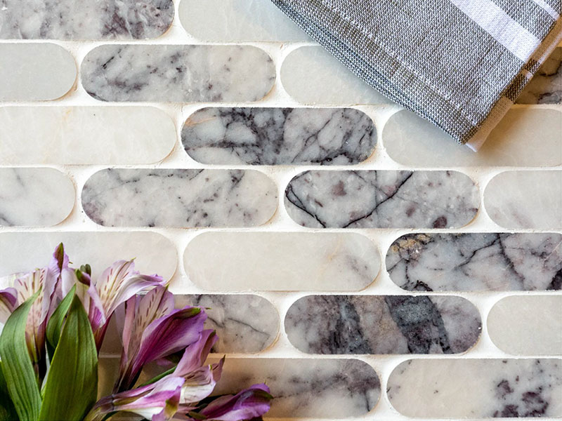 KITO Tile - Lainte Series Natural Marble Curved Mosaic 3