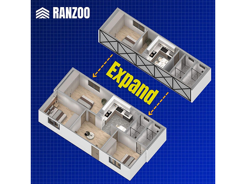 3-Bedroom Modular Home - Spacious Interior for Family / Villa / Hotel / Apartment Use 2