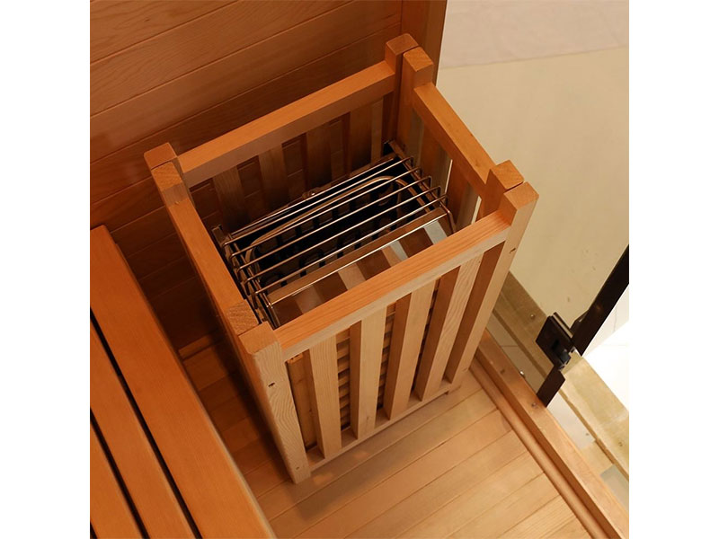 SMARTMAK 2-3 Person Indoor Sauna - Hemlock / Red Cedar Dry Sauna Room 4