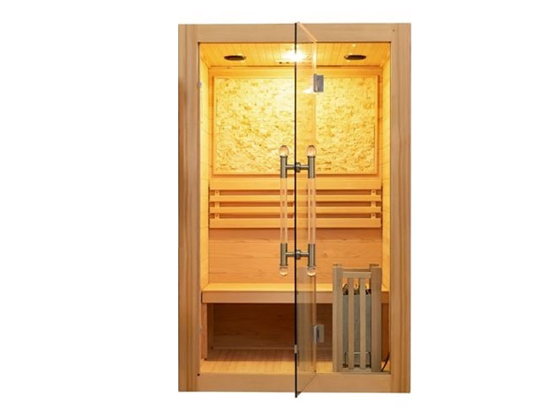Smartmak Factory Traditional Indoor 2-Person Sauna - Wooden Home Corner Sauna