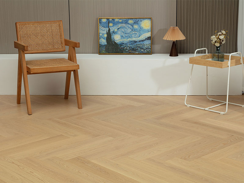 MEZOO Flooring - 25 Series Russian All-Birch - Oak Natural Herringbone MZ2530