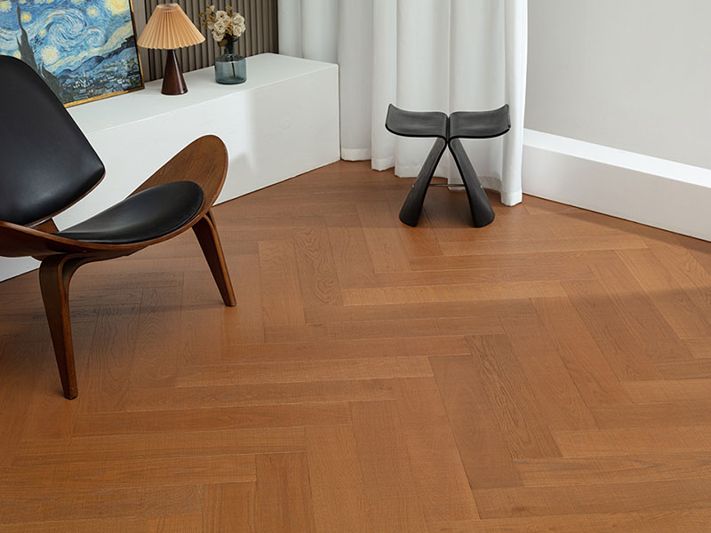 MEZOO Flooring - 25 Series Russian All-Birch - Oak Light-Smoked Herringbone MZ2534