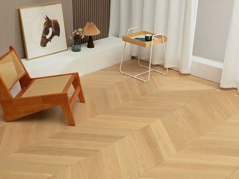 MEZOO Flooring - 25 Series Russian All-Birch - Oak Natural Chevron MZ2560