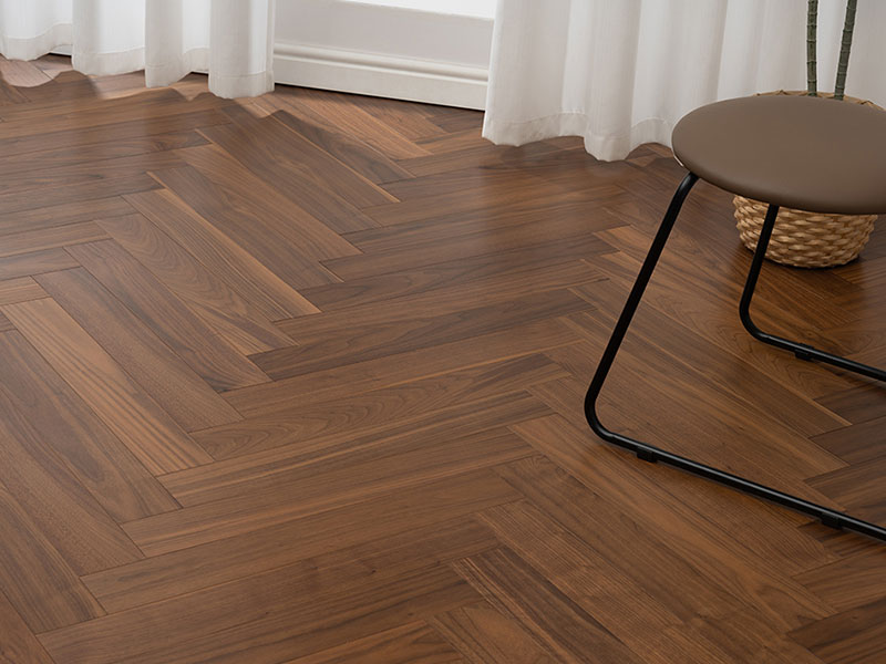MEZOO Flooring - 26 Series Russian All-Birch - Black Walnut (Natural) Herringbone / Chevron MZ2651/2652 2