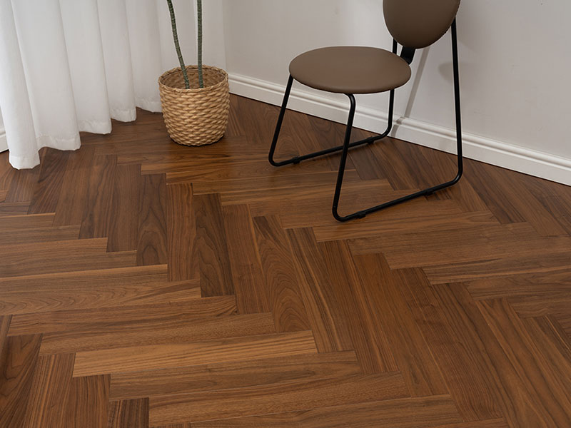 MEZOO Flooring - 26 Series Russian All-Birch - Black Walnut (Natural) Herringbone / Chevron MZ2651/2652 3