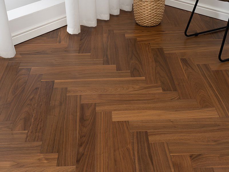 MEZOO Flooring - 26 Series Russian All-Birch - Black Walnut (Natural) Herringbone / Chevron MZ2651/2652