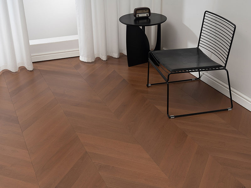 MEZOO Flooring - 26 Series Russian All-Birch - Black Walnut (Coffee) Herringbone / Chevron MZ2655/2656 5