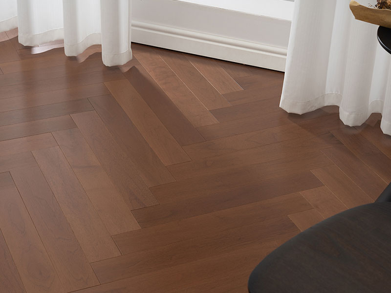 MEZOO Flooring - 26 Series Russian All-Birch - Black Walnut (Coffee) Herringbone / Chevron MZ2655/2656 3