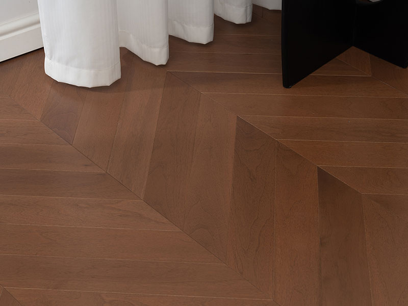 MEZOO Flooring - 26 Series Russian All-Birch - Black Walnut (Coffee) Herringbone / Chevron MZ2655/2656 6