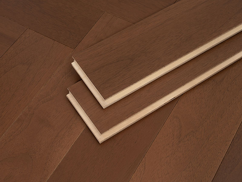 MEZOO Flooring - 26 Series Russian All-Birch - Black Walnut (Coffee) Herringbone / Chevron MZ2655/2656 4