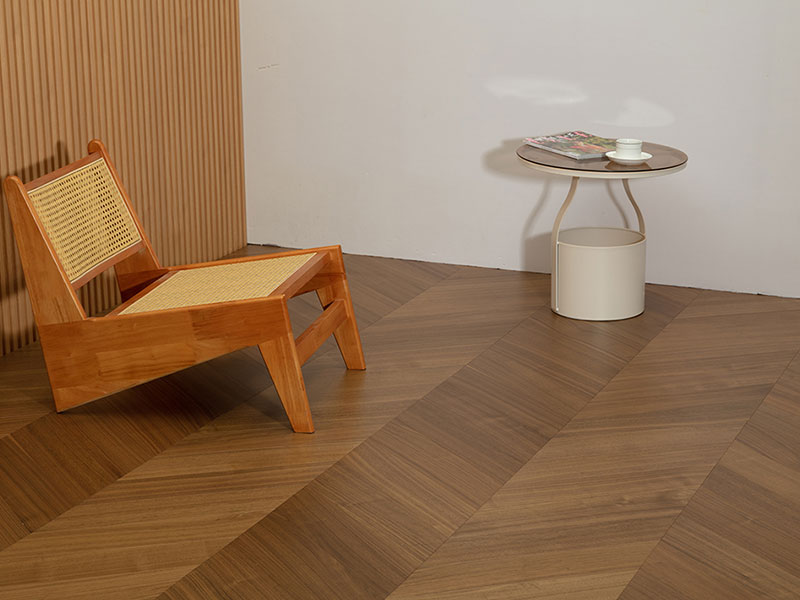 MEZOO Flooring - 99 Series Chevron Russian All-Birch - Black Walnut KY9971