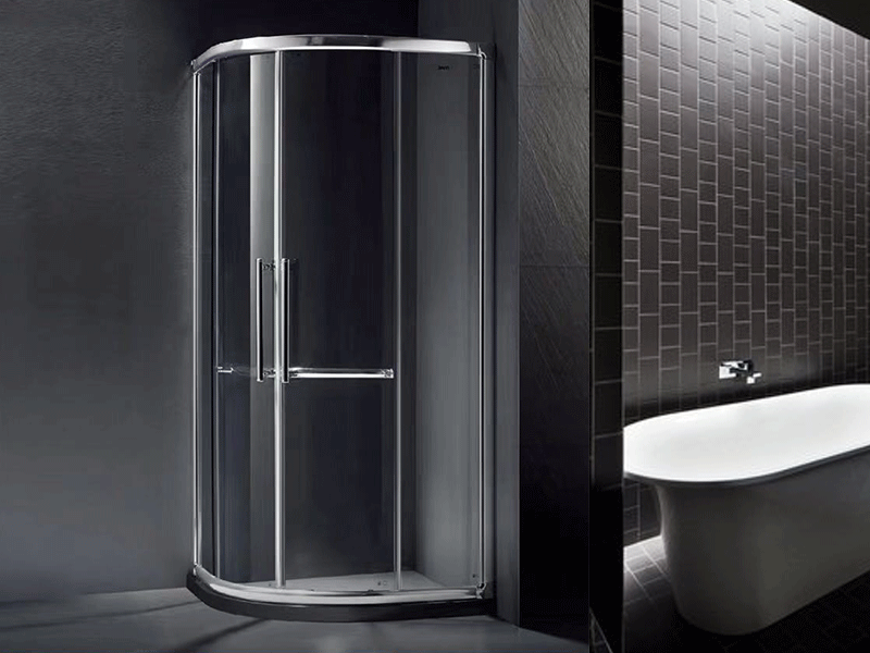 Custom Shower Enclosure - Sujia 10mm Tempered Glass 6cm 304 Stainless Steel Frame - Curved