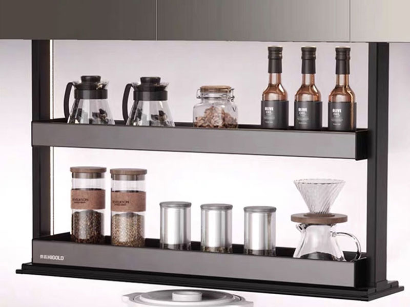 Molan Cabinets - Higold Xingmu Motorized Lift Pull Basket - Kitchen Spice Wall Cabinet Pull-Down Basket
