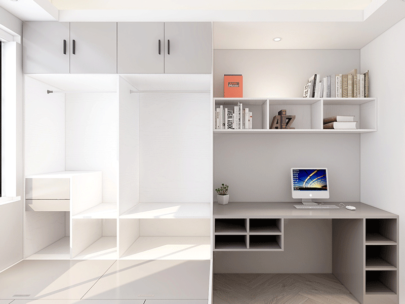 Molan Custom Cabinets [Whole-Home Package] - 3BR1LR Package B - Master Wardrobe + Second Tatami + Bookcase + TV Cabinet + Shoe Cabinet + Balcony Cabinet 4