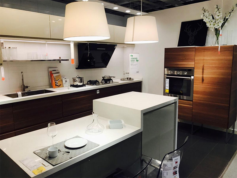 Molan Cabinets - Kitchen Companion - Stepped / Custom Curved Countertop - Undermount Basin Fabrication