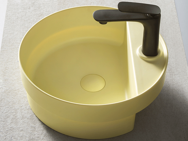 Ins-Style Countertop Basin [Meibainian] Minimalist Round Art Countertop Basin - Multi-Color Single Basin 3