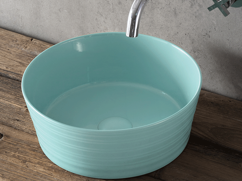 Ins-Style Countertop Basin [Meibainian] Minimalist Round Art Countertop Basin - Multi-Color Single Basin 2