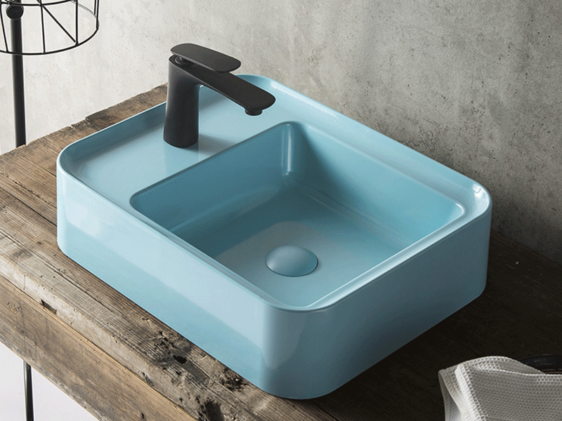 Ins-Style Countertop Basin [Meibainian] Minimalist Light-Luxury Square Art Single Basin - Multi-Color 2