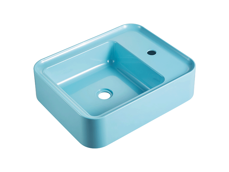 Ins-Style Countertop Basin [Meibainian] Minimalist Light-Luxury Square Art Single Basin - Multi-Color 4