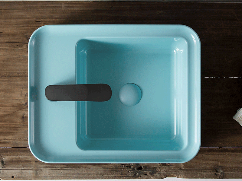 Ins-Style Countertop Basin [Meibainian] Minimalist Light-Luxury Square Art Single Basin - Multi-Color 3