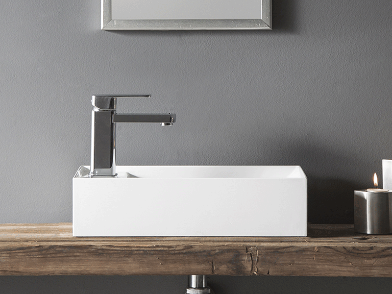 Ins-Style Countertop Basin [Meibainian] Nordic Small-Space Countertop Basin - Compact Square Basin - Multi-Color 2