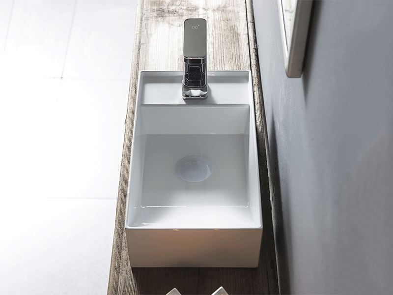 Ins-Style Countertop Basin [Meibainian] Nordic Small-Space Countertop Basin - Compact Square Basin - Multi-Color 3