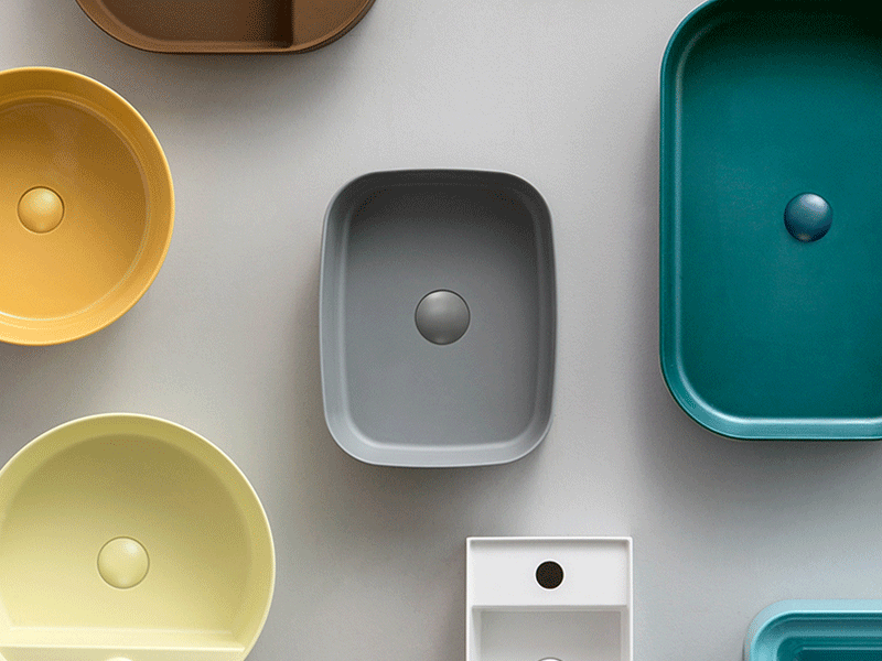 Ins-Style Countertop Basin [Meibainian] Home Square Bathroom Basin - Multi-Color Single Basin 2