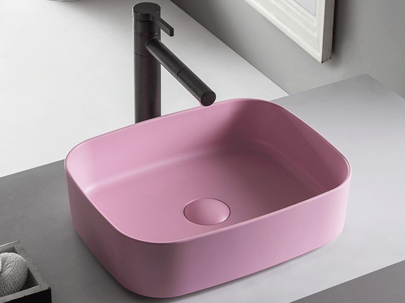 Ins-Style Countertop Basin [Meibainian] Home Square Bathroom Basin - Multi-Color Single Basin 4
