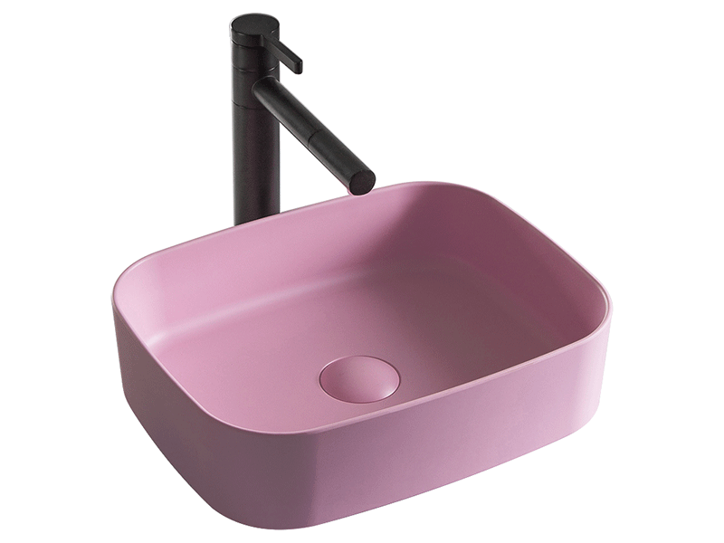 Ins-Style Countertop Basin [Meibainian] Home Square Bathroom Basin - Multi-Color Single Basin 5