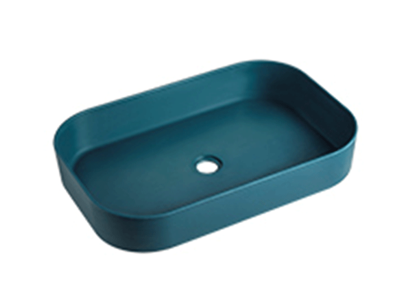 Ins-Style Countertop Basin [Meibainian] Nordic Large Square Art Basin - Black Single Basin - Multi-Color
