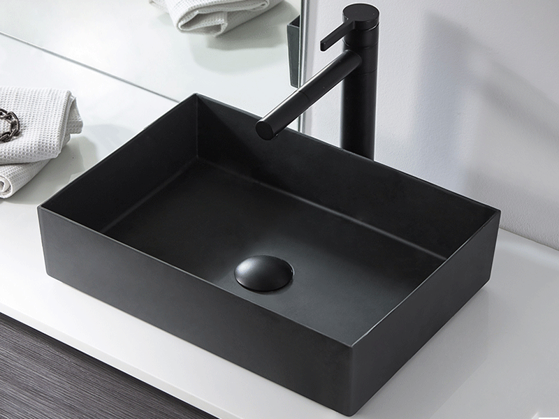 Ins-Style Countertop Basin [Meibainian] Black Countertop Basin - Home Bathroom Basin - Multi-Color Single Basin 2