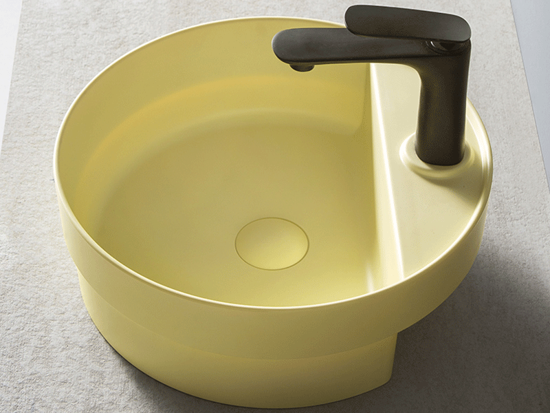 Ins-Style Countertop Basin [Meibainian] Nordic Semi-Recessed Basin - Multi-Color Single Basin 2
