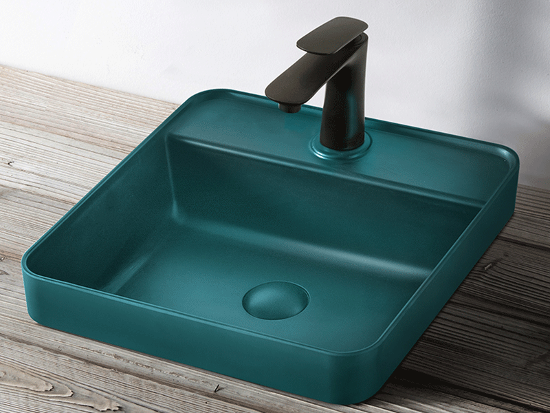 Ins-Style Countertop Basin [Meibainian] Nordic Semi-Recessed Basin - Multi-Color Single Basin 3