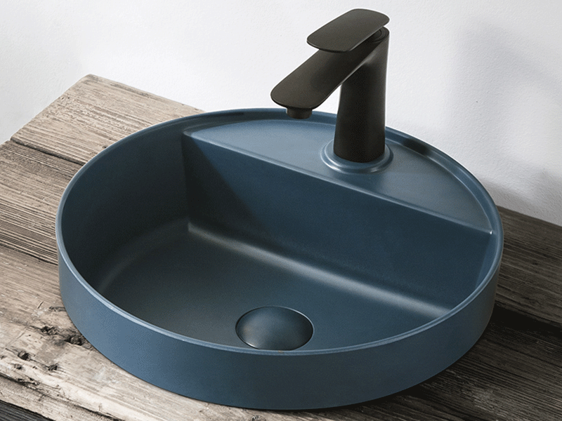 Ins-Style Countertop Basin [Meibainian] Nordic Semi-Recessed Basin - Multi-Color Single Basin