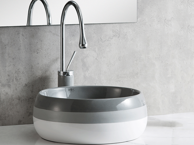 Ins-Style Countertop Basin [Meibainian] Nordic Ceramic Round Art Countertop Basin - Multi-Color Single Basin