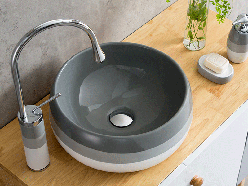 Ins-Style Countertop Basin [Meibainian] Nordic Ceramic Round Art Countertop Basin - Multi-Color Single Basin 4