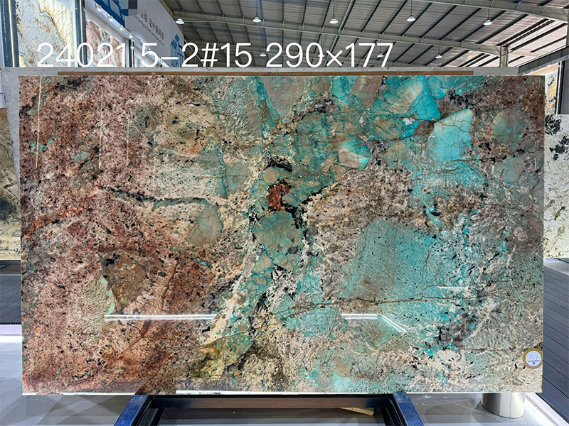 Panlong Stone - Natural Marble Luxury Series Amazon Green (ordered by actual slab size; sold at slab size if under one slab)