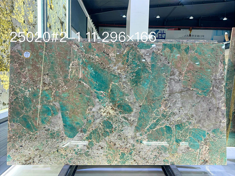 Panlong Stone - Natural Marble Luxury Series Amazon Green (ordered by actual slab size; sold at slab size if under one slab) 2