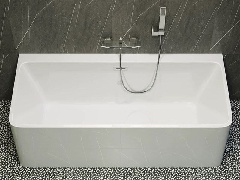 Kohler Acrylic Thermostatic Whirlpool Massage Bathtub K1709T - Small-Space Freestanding Rectangular Tub 4